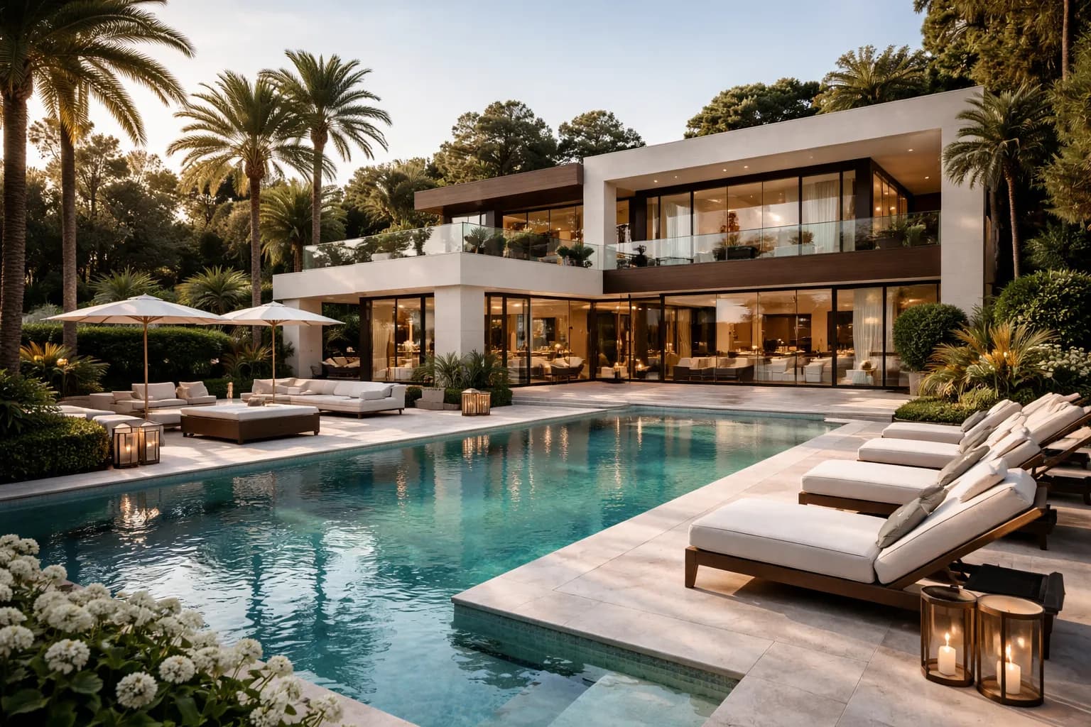 Jardin avec piscine